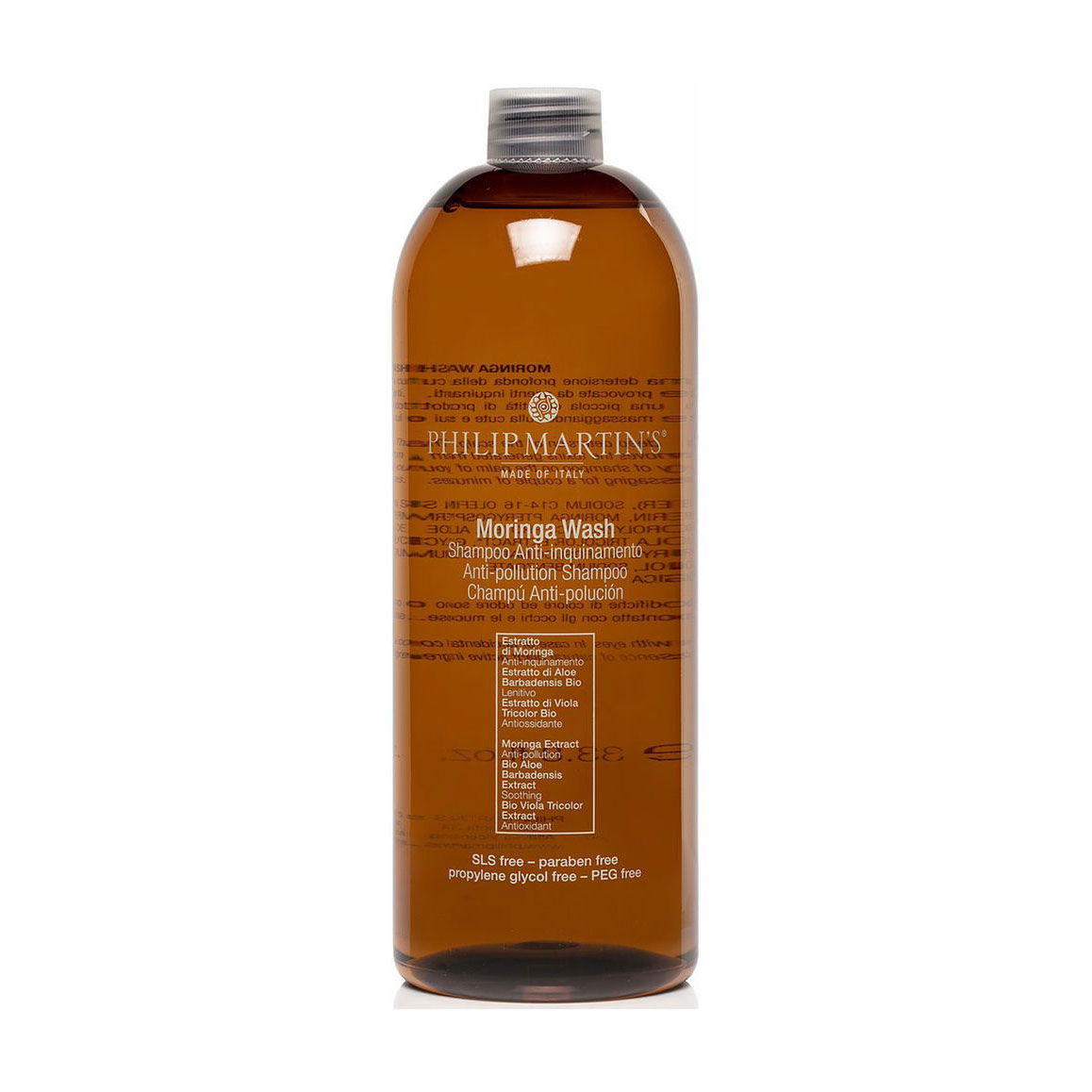 Глибоко очищувальний шампунь для волосся Philip Martin's Moringa Wash Anti-Pollution Shampoo, 1 л